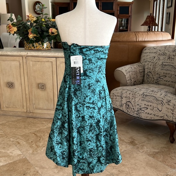 NWT Nicole Miller Vintage 100% Silk Strapless Floral Mini /Tunic Dress - Picture 3 of 13